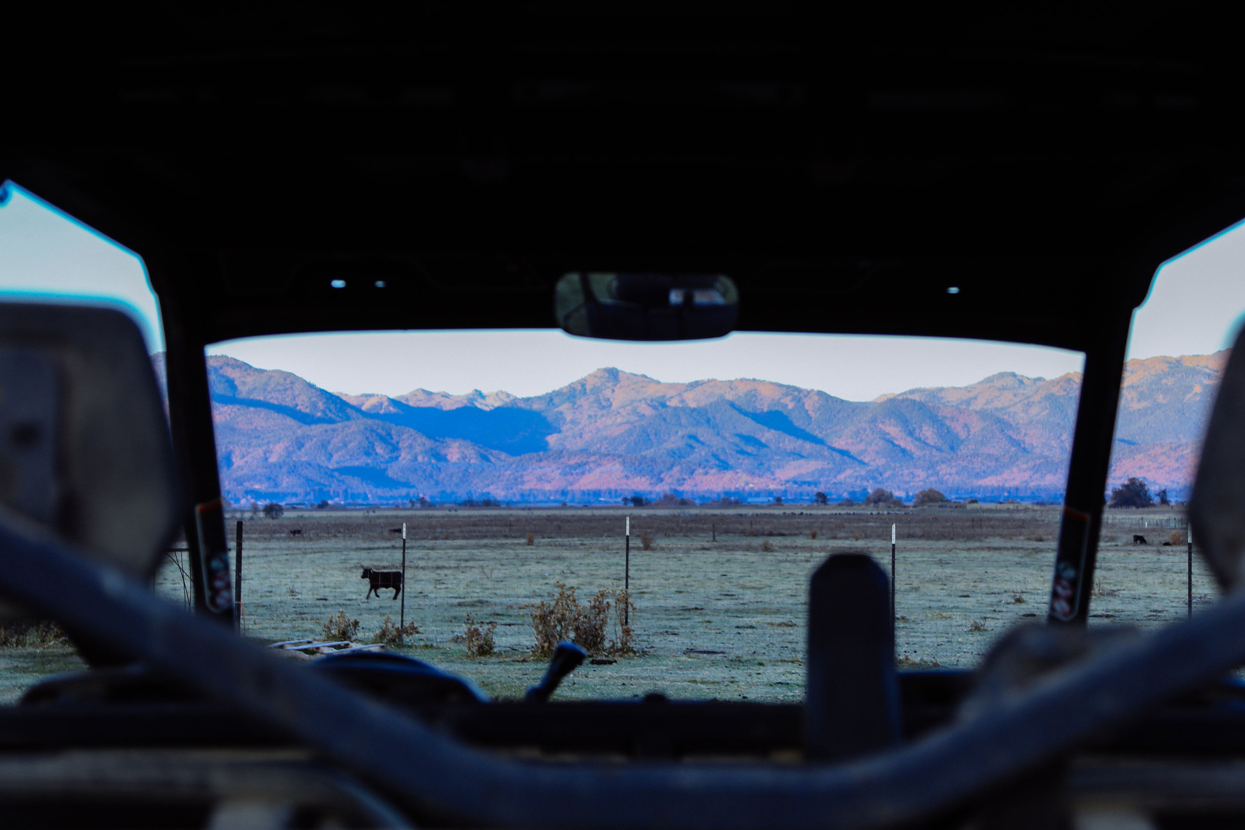 Un paisaje del desierto visto desde un vehículo Can-Am.