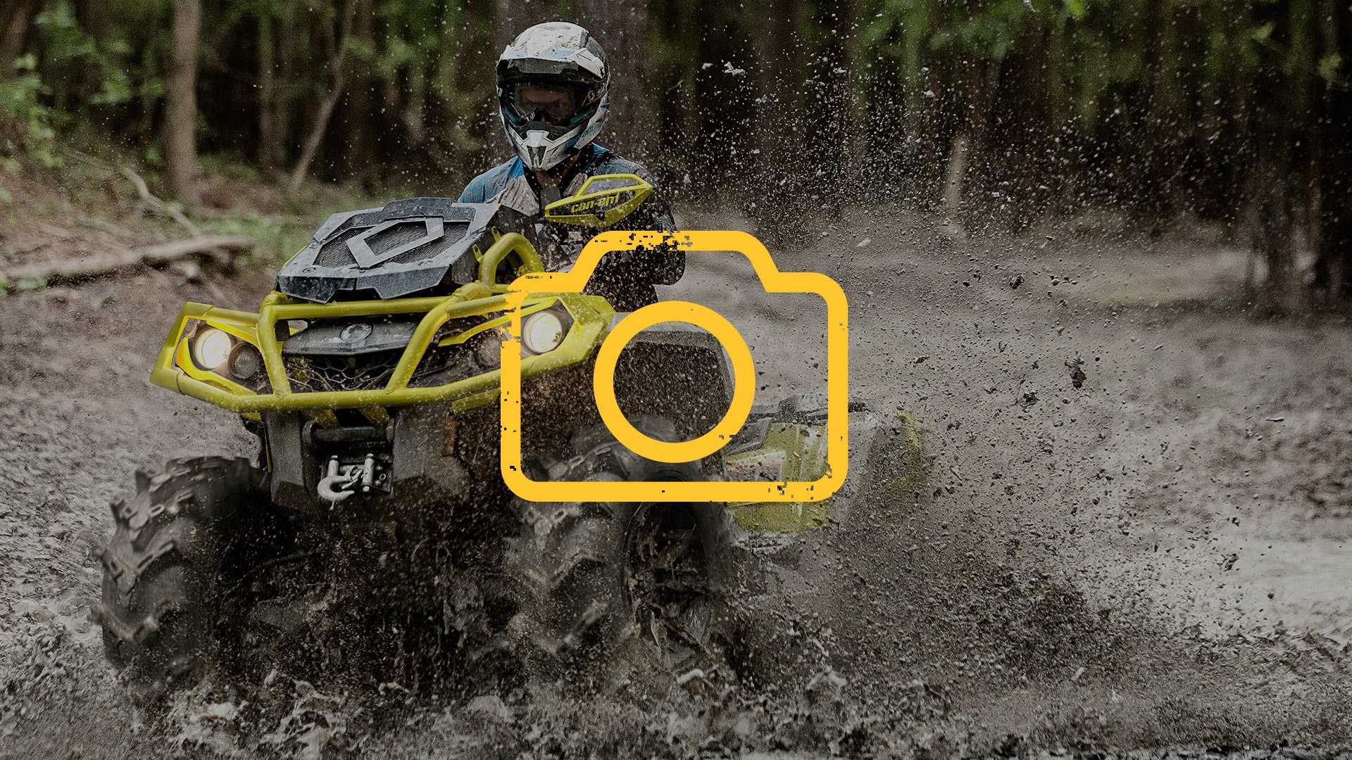 Can-Am SxS vehicles on a dirt trail