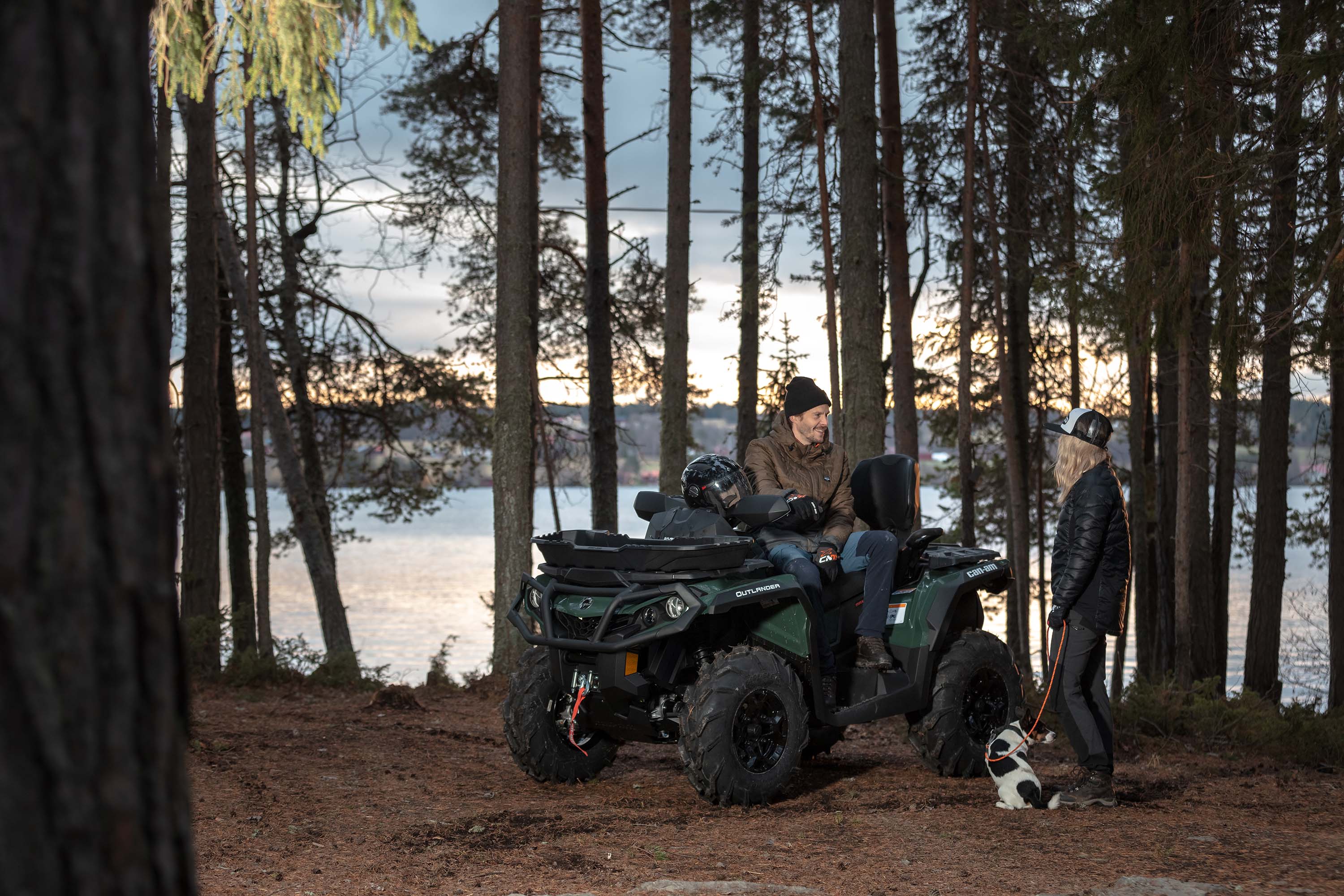 All Can-Am Off-Road ATV & Side-by-Side models near a lake