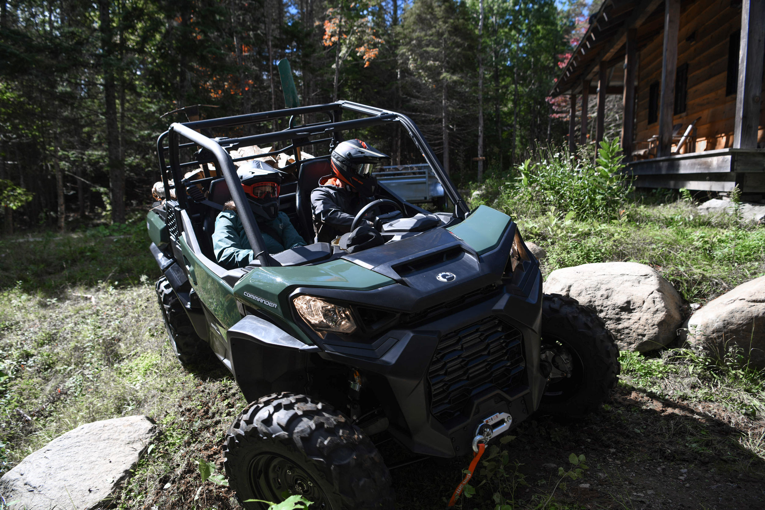 Can-Am Off Road Commander on a cottage trail