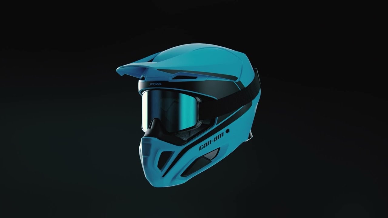 Can-Am Pyra MX Helmet with removable breath deflector and adjustable peak