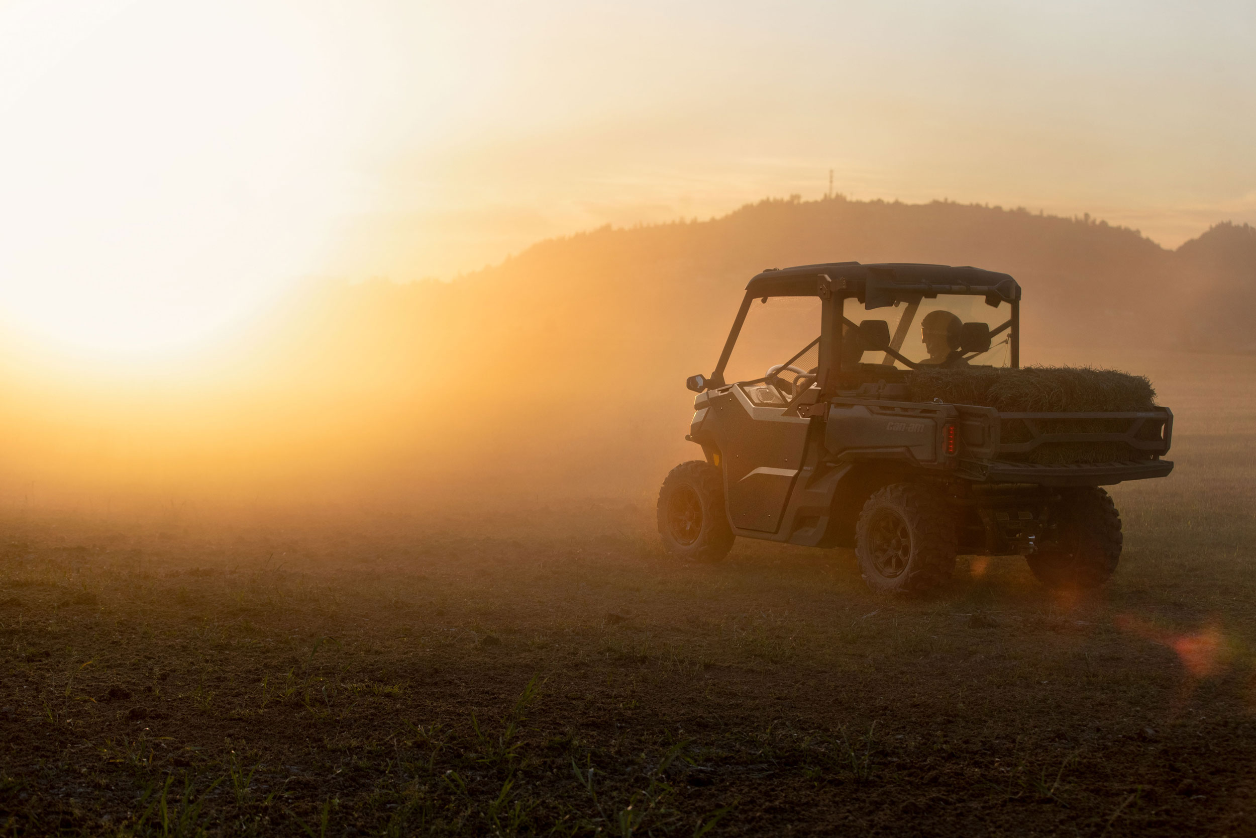 Can-Am Defender at the sunset