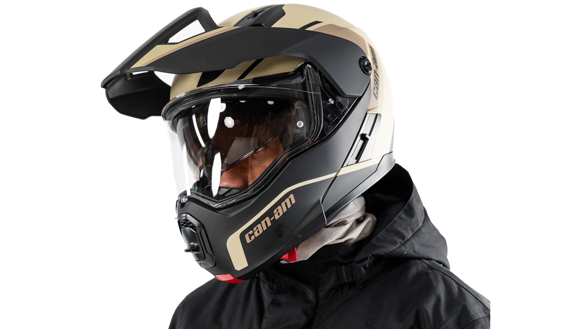 Can-Am rider wearing Exome Helmet.