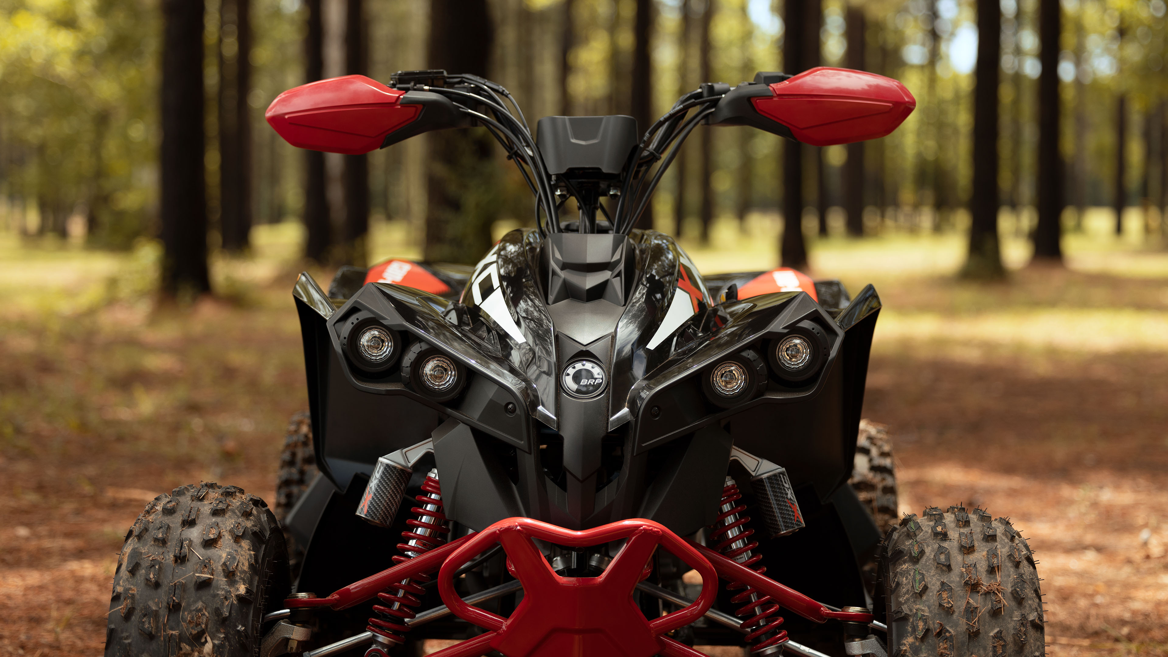 Close view of Can-Am all-terrain vehicle