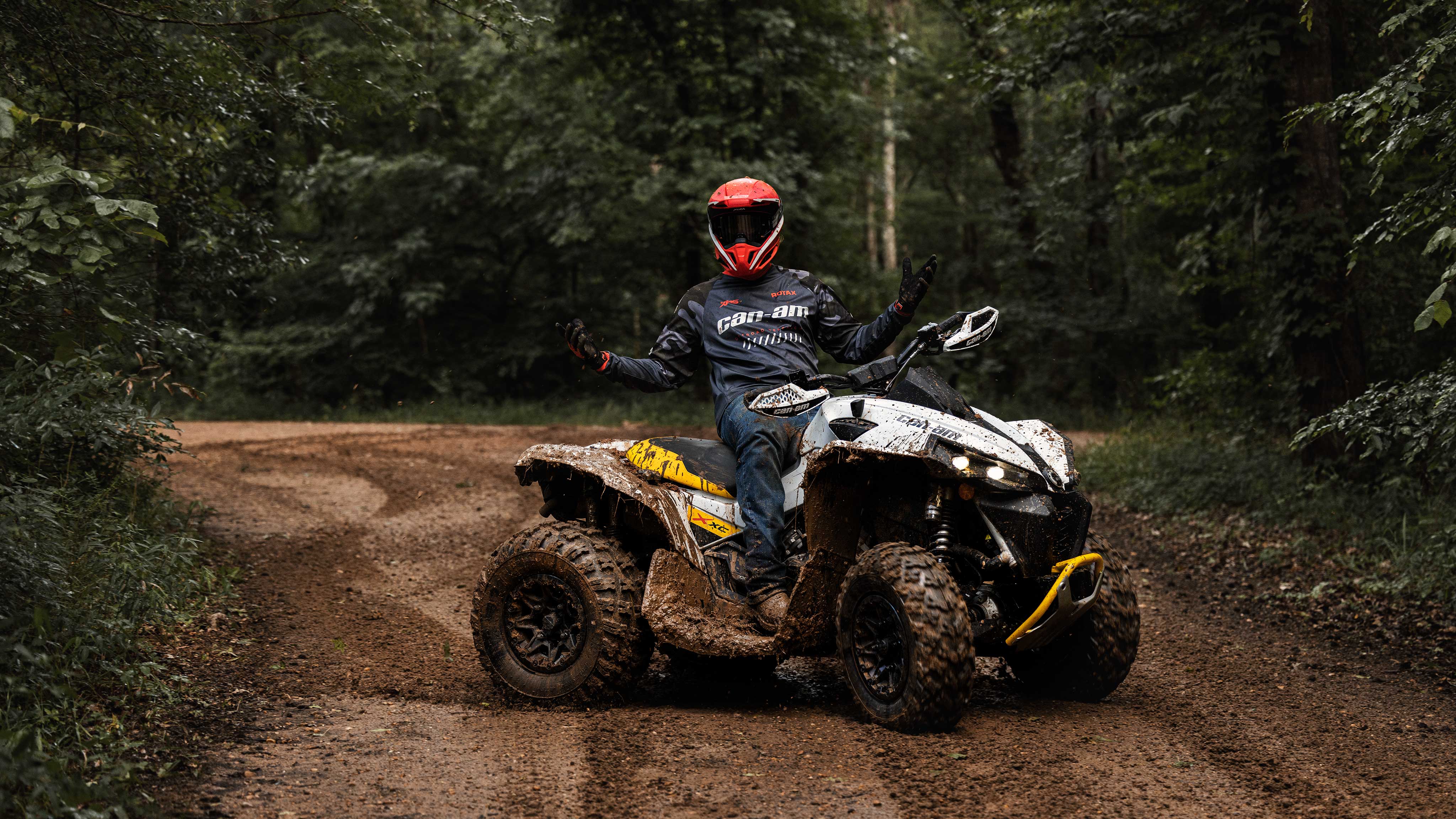 Man sits on Can-Am Renegade X xc 1000R