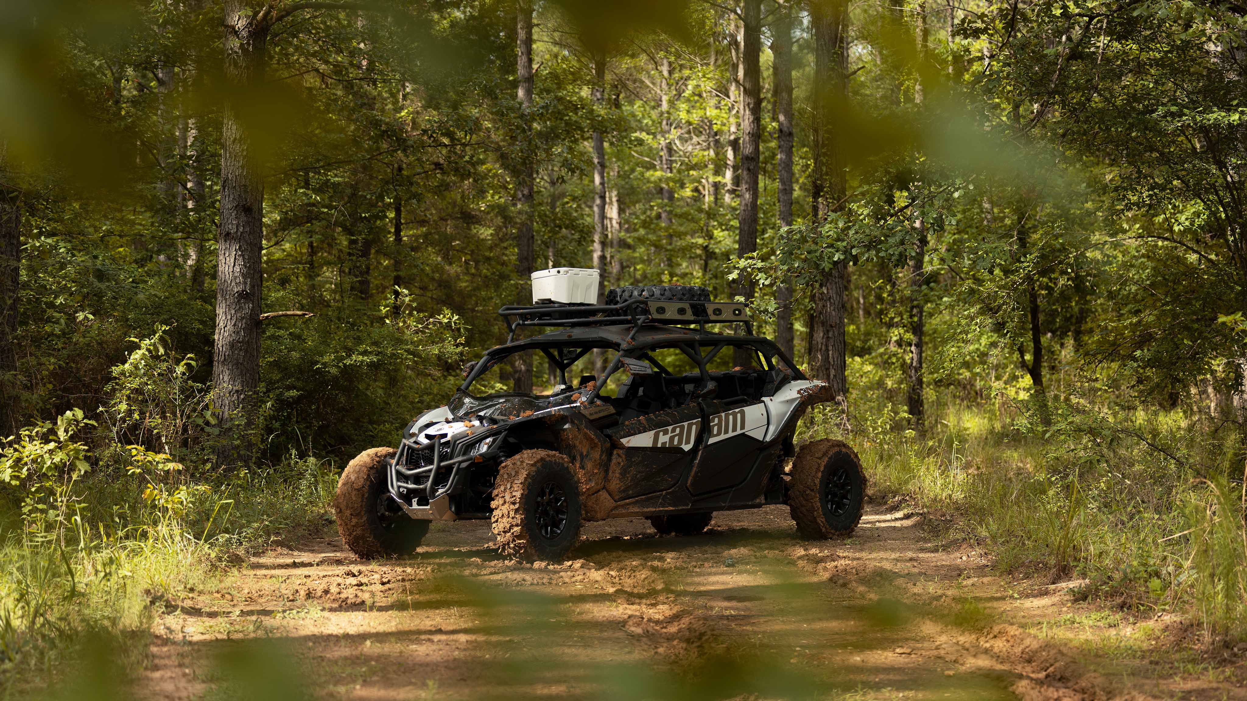 2023 Can-Am Maverick Sport Max DPS idle in a forest