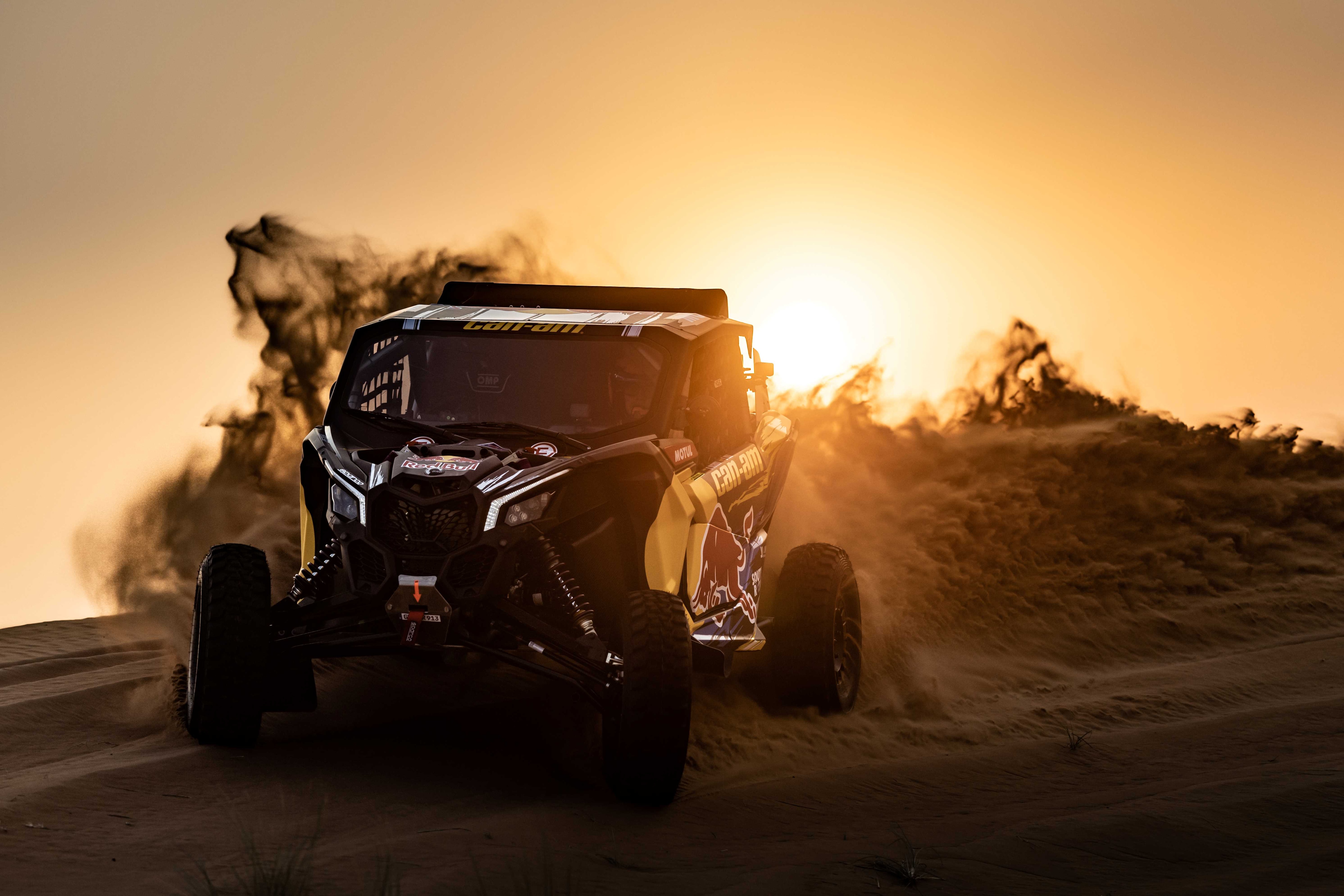 Breathtaking view of a maverick X3 in the desert