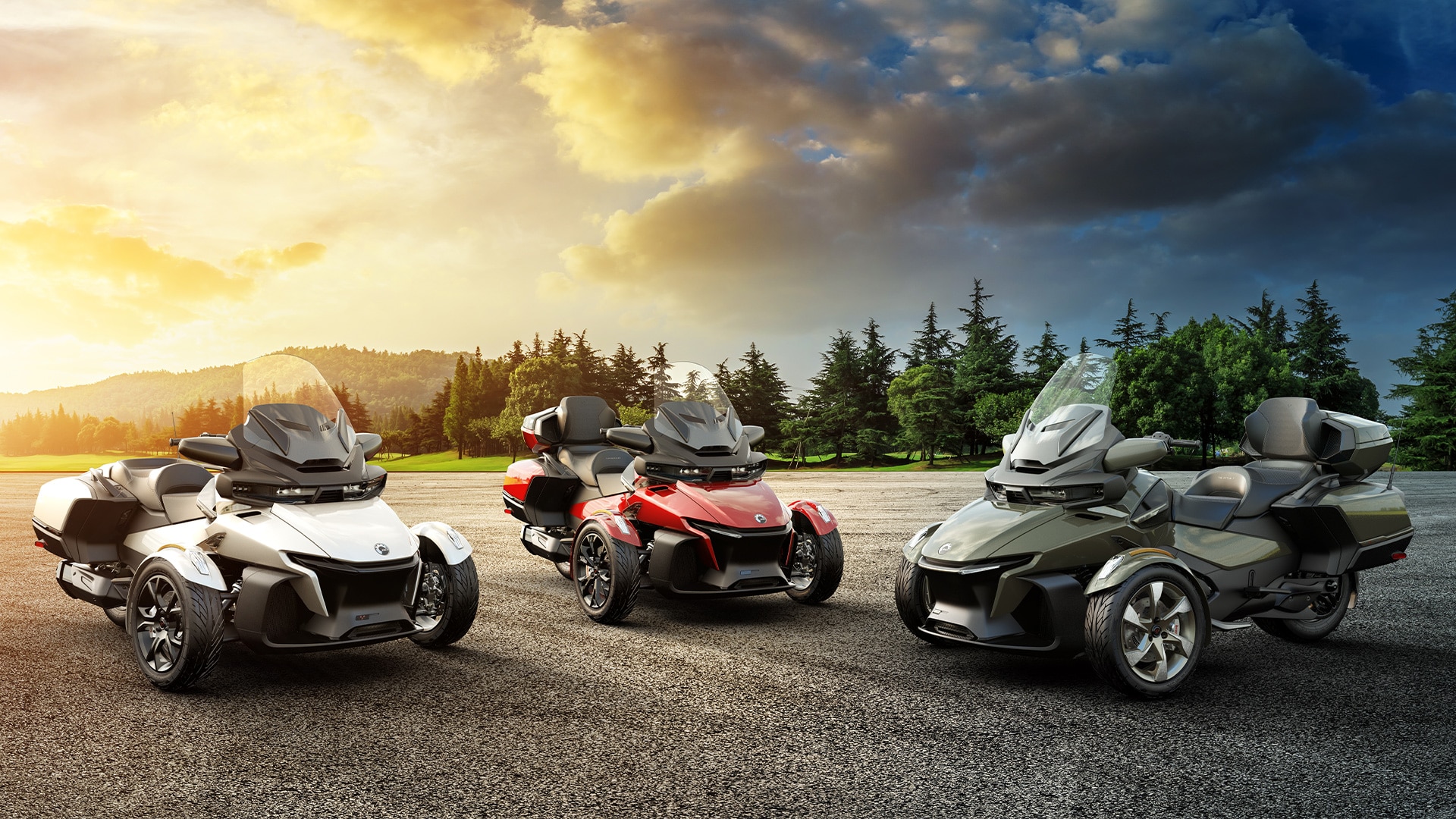3 Can-Am On-Road Spyder RT models