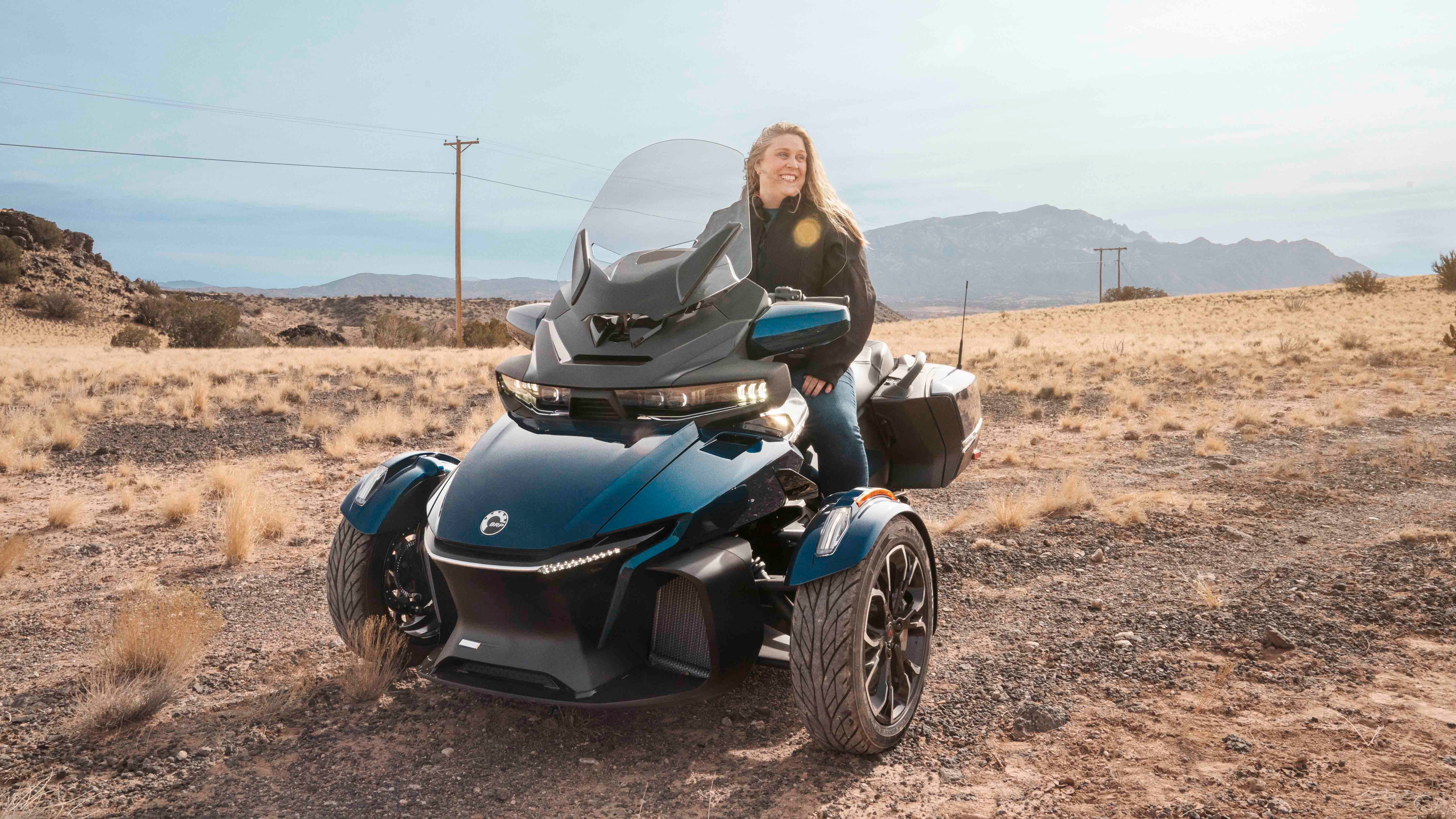 Woman on a Can-Am Spyder RT