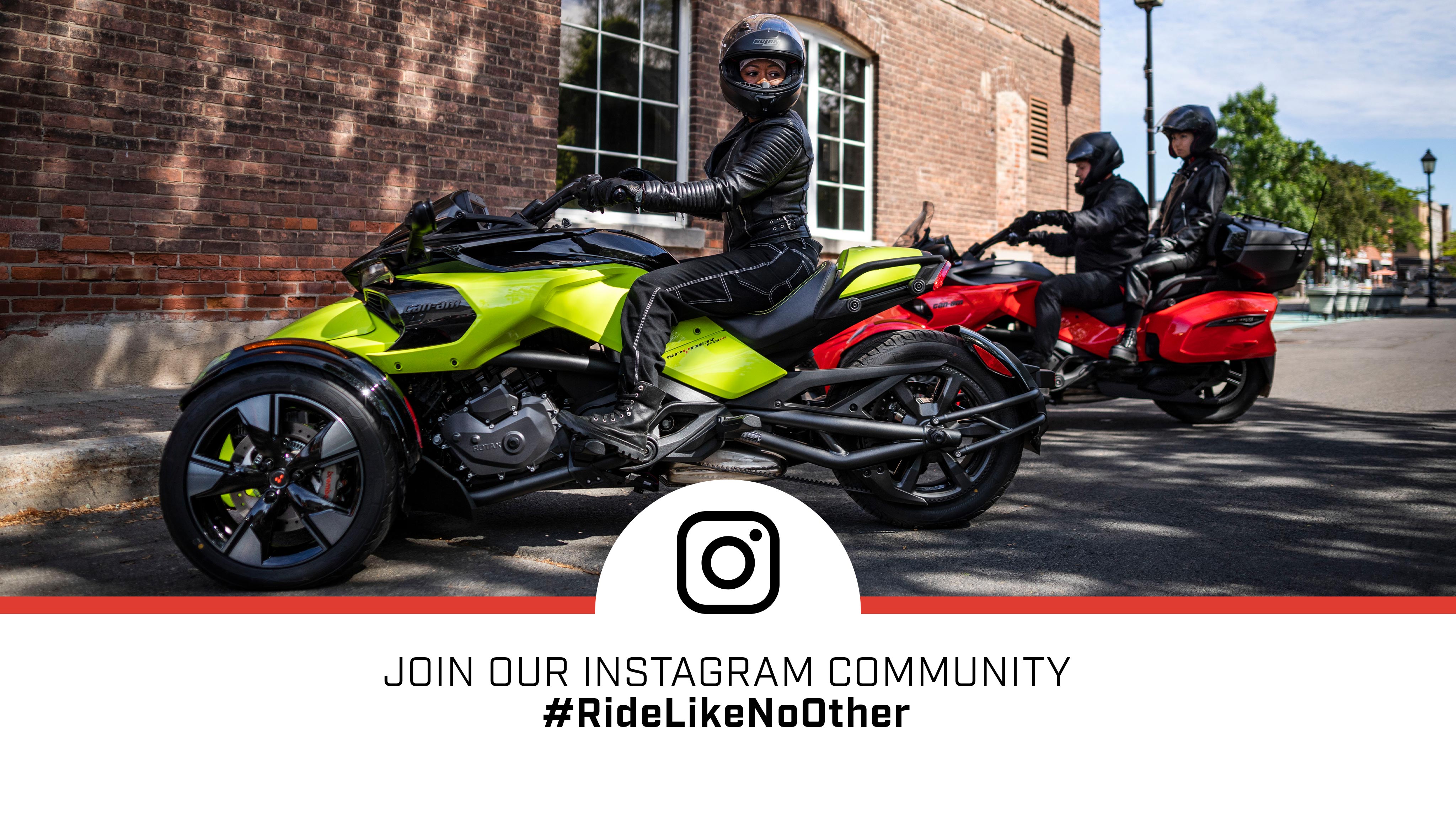 Join our Can-Am On-Road Instagram community 