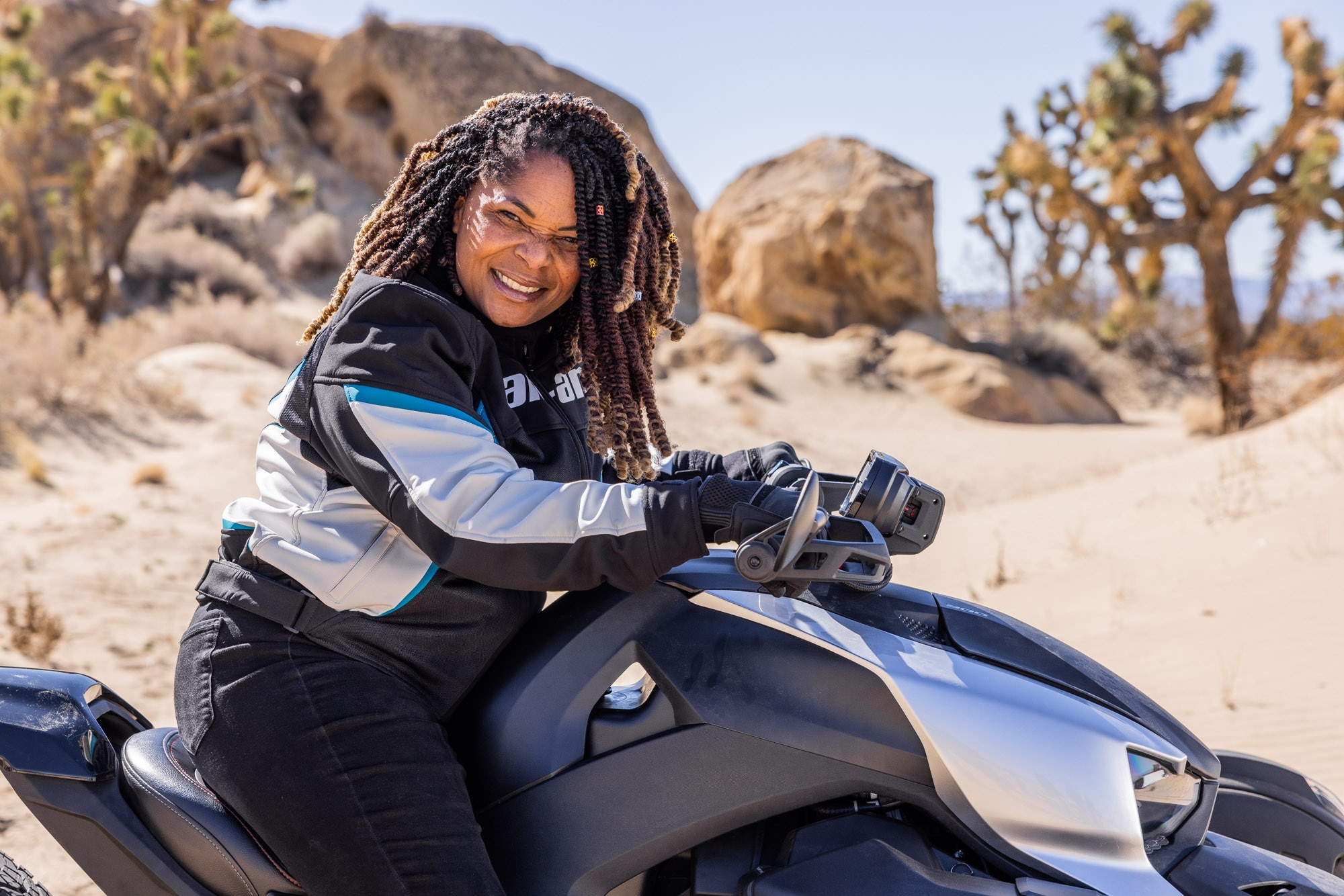 Woman wearing Can-Am inclusive riding gear