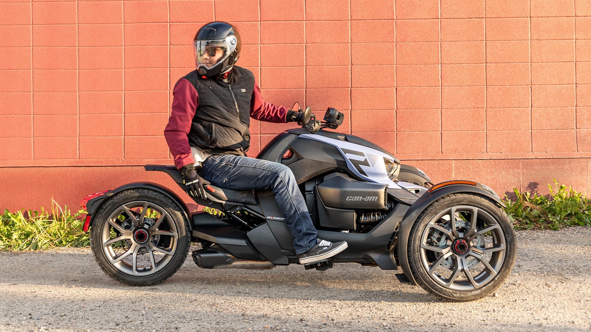 Rider sitting on a 2024 Can-Am Ryker