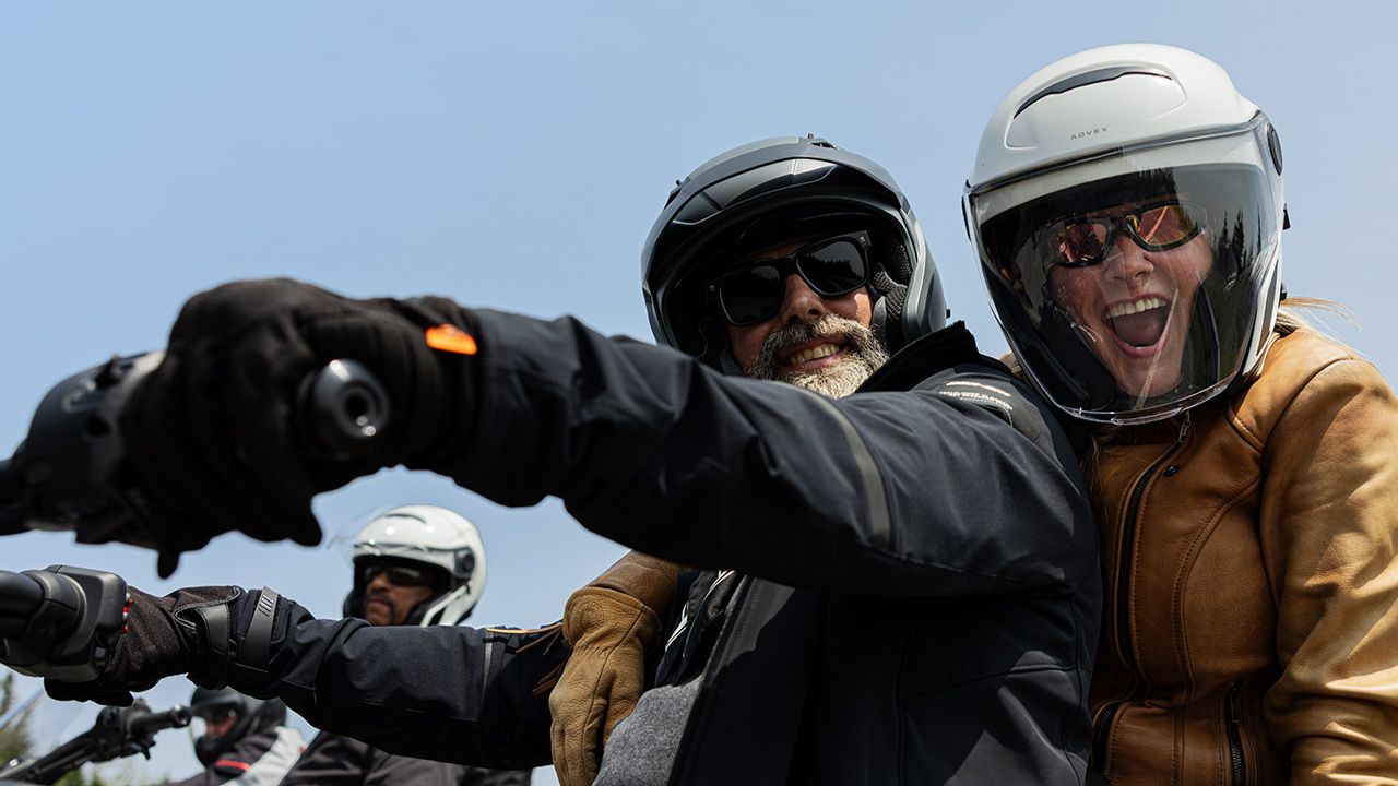 Two riders are looking forward to take to the road on their 2026 Can-Am three-wheeler.