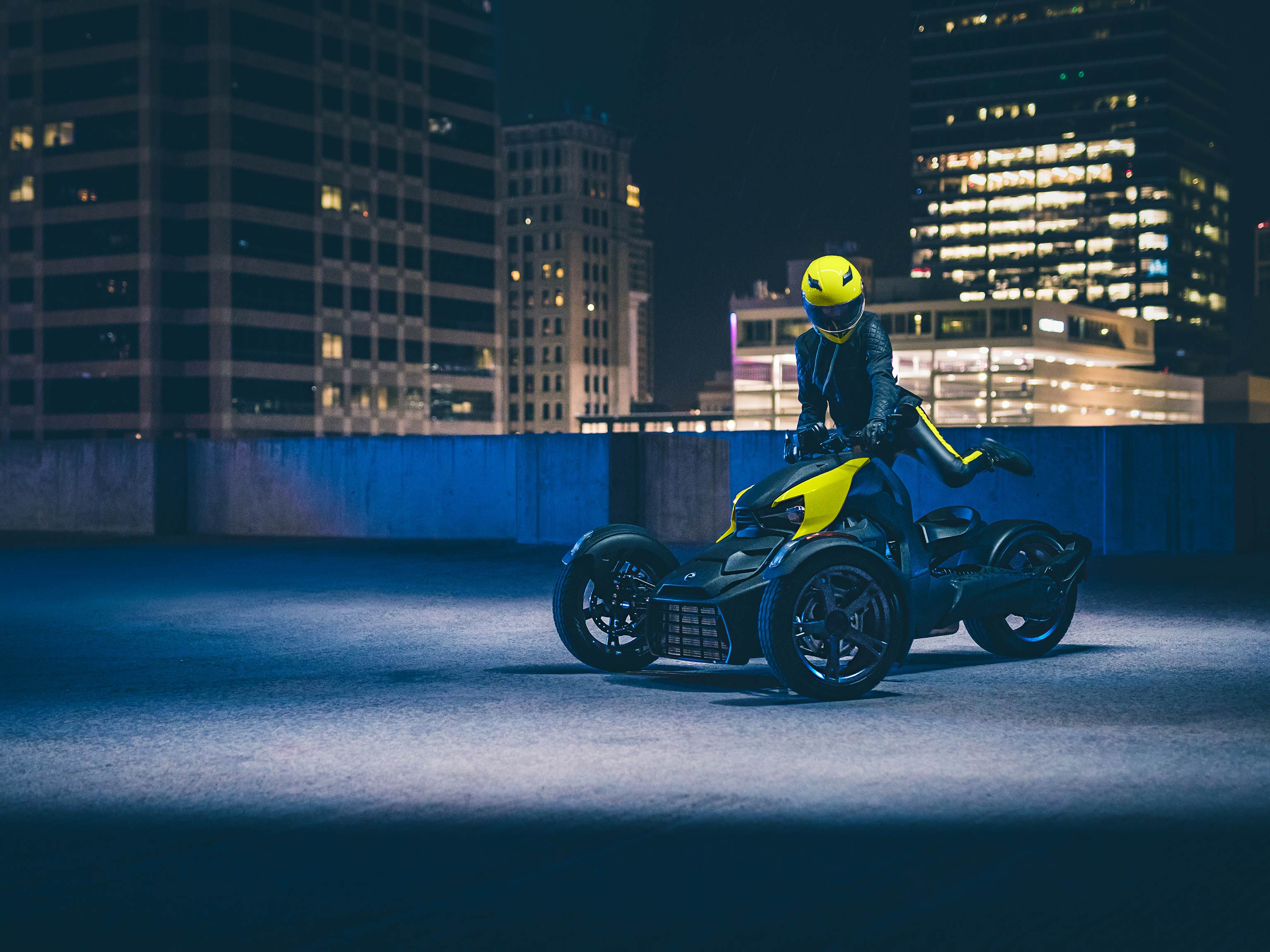 Woman sitting on her Can-Am Ryker