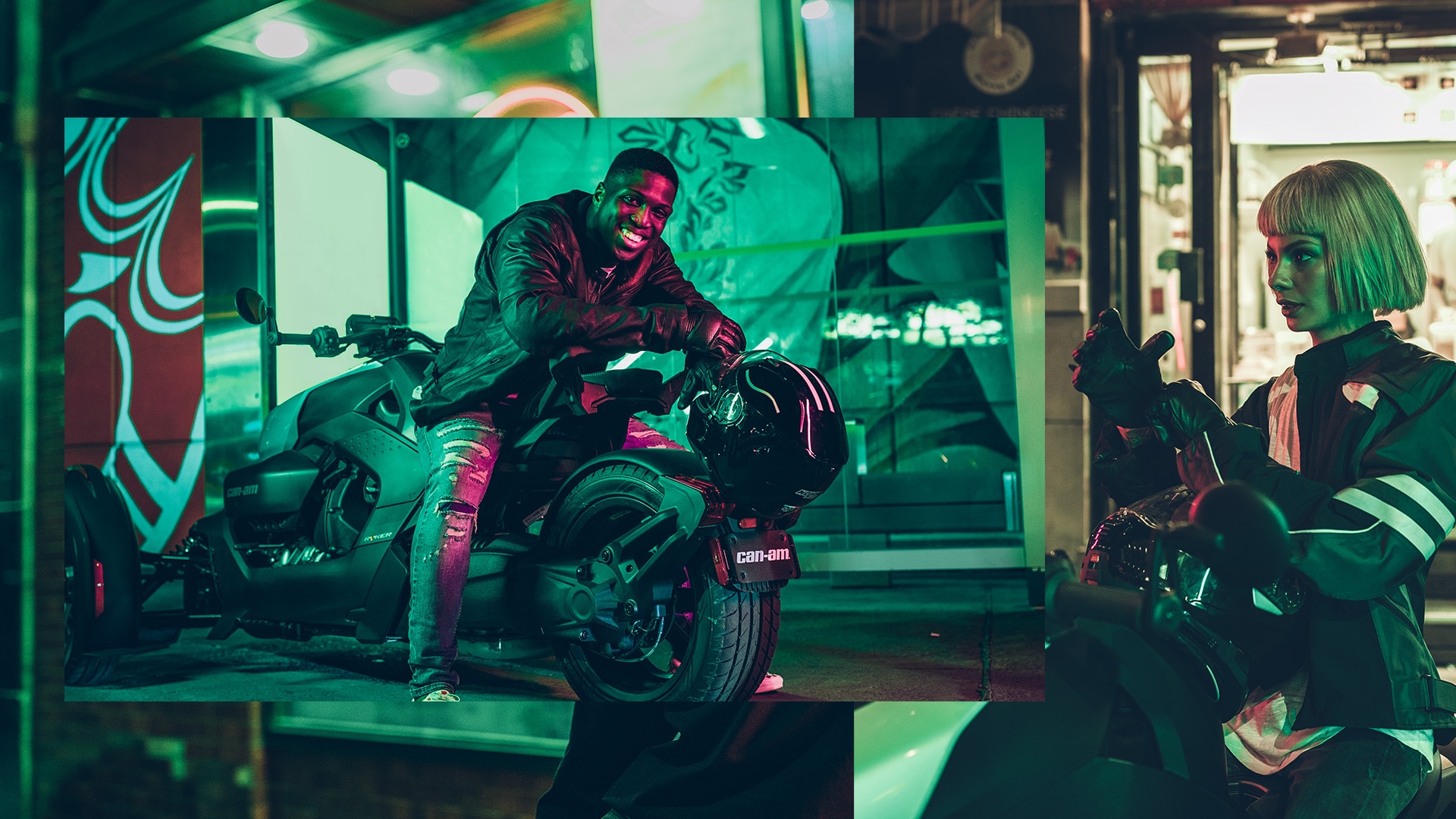 Man sitting on his Can-Am Ryker vehicle